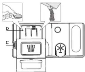 HOTPOINT HIS 3010 - NAPEŁNIANIE DOZOWNIKA DETERGENTU - 1