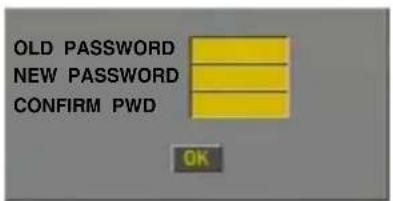 OLD PASSWORD NEW PASSWORD CONFIRM PWD OK