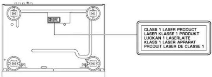 CLASS 1 LASER PRODUCT LASER KLASSE 1 PRODUKT LUOKAN 1 LASERLAITE Klass 1 LASER APPARAT PRODUIT LASER DE CLASSE 1