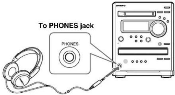 To PHONES jack PHONES