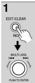 1 EDIT/CLEAR NO ↓ MULTI JOG ←←→←→ PUSH TO ENTER