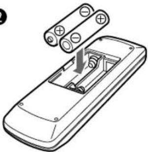 ONKYO C-1VL - Inserting the Batteries Using the Remote Controller - 2