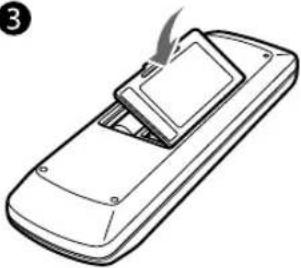 ONKYO C-1VL - Inserting the Batteries Using the Remote Controller - 3