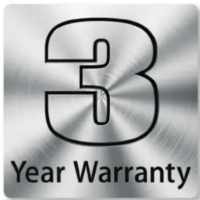 3 Year Warranty