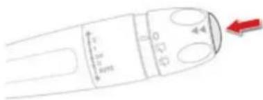 Diagram of a rocket with labeled components and directional arrow indicating motion or force
