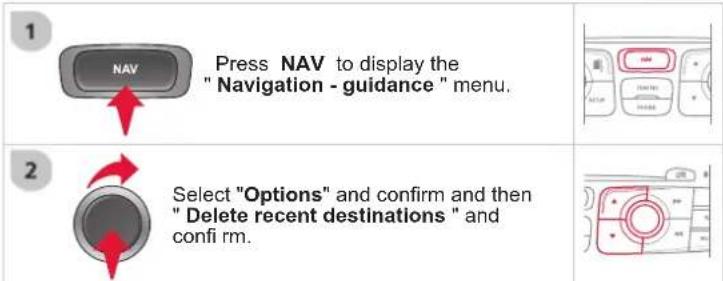 DS 4 (2014) - Delete recent destinations - 1