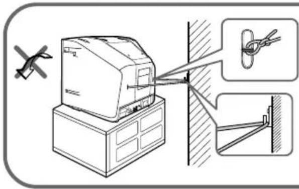 Technical diagram showing installation of a mechanical component with close-up details and a helicopter icon, likely illustrating safety or welding process.