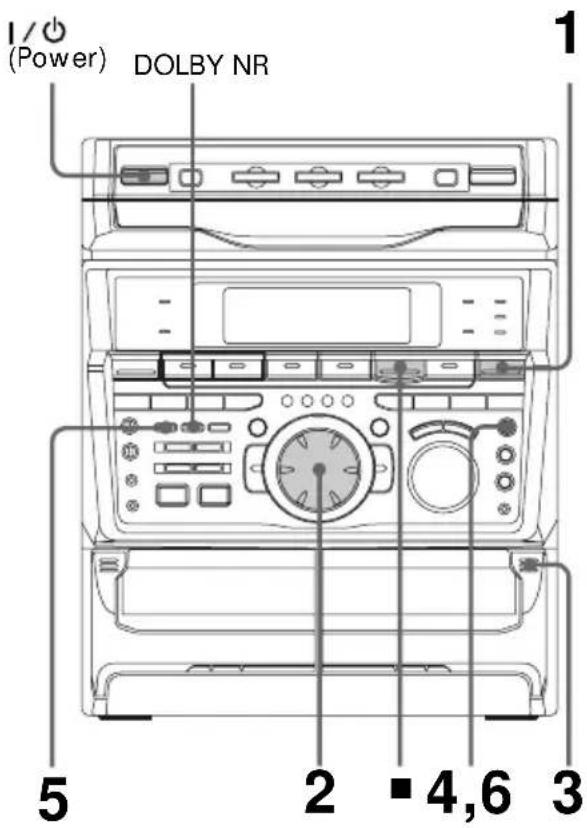 I/O (Power) DOLBY NR 1 5 2 4,6 3