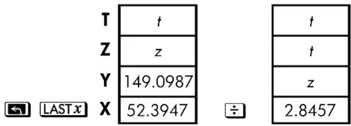 T t Z z Y 149.0987 Z X 52.3947 ÷ 2.8457