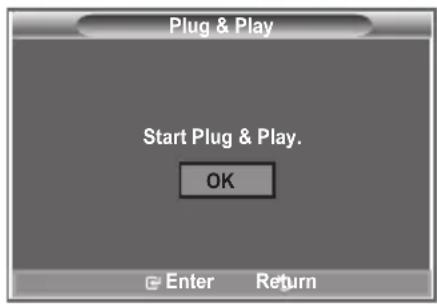 Plug & Play Start Plug & Play. OK Enter Return