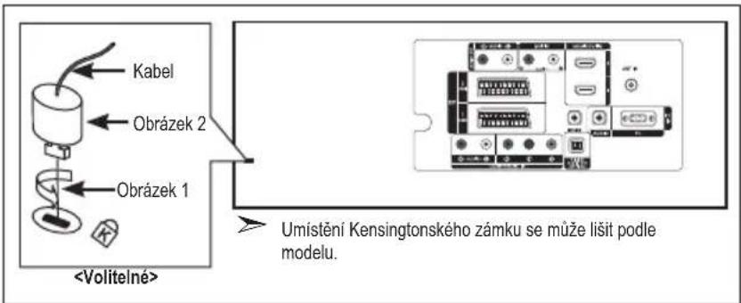 Kabel Obrázek 2 Obrázek 1 Umístění Kensingtonského zámku se může lišit podle modelu.