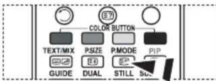 COLOR BUTTON TEXT/MIX PSIZE P.MODE PIP GUIDE DUAL STILL S.D.