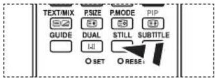 TEXT/MIX P.SIZE P.MODE PIP GUIDE DUAL STILL SUBTITLE IJI O SET O RESET