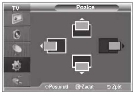 TV Pozice Posunuti Zadat Zpét