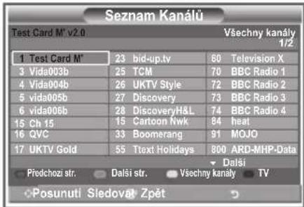 Seznam Kanálů Test Card M° v2.0 Všechny kanály 1/2 1 Test Card M° 23 bid-up.tv 60 Television X 3 Vida003b 25 TCM 70 BBC Radio 1 4 Vida004b 26 UKTV Style 72 BBC Radio 2 5 vida005b 27 Discovery 73 BBC Radio 3 6 vida006b 28 Discovery/H&L 74 BBC Radio 4 15 Ch 15 15 Cartoon fwk 84 heat 16 QVC 33 Boomerang 91 MOJO 17 UKTV Gold 55 Text Holidays 800 ARD-MHP-Data Dalsi Prochozo str. Dalsi str. Všechny kanály TV Posunuti Sledová Zpět