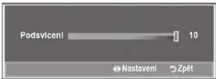 Podsviceni 10 Nastaveni Zpět