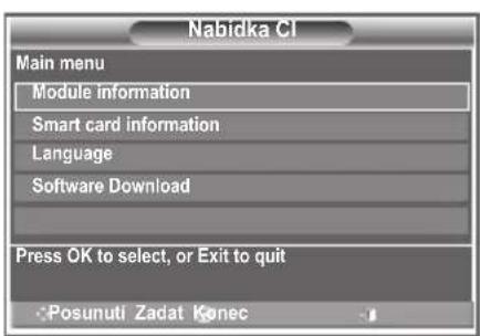 SAMSUNG LE40R86WD - Výběr nabídky Cl (Common Interface) - 1