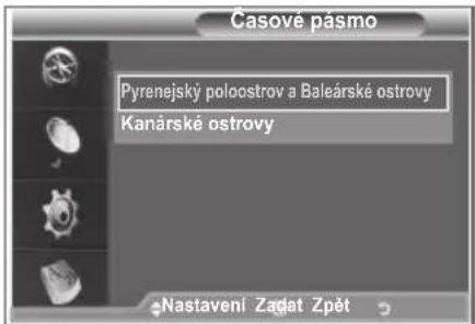 Časové pasmo Pyrenejský poloostrov a Baleárské ostrovy Kanářské ostrovy Nastavení Zagat Zpět