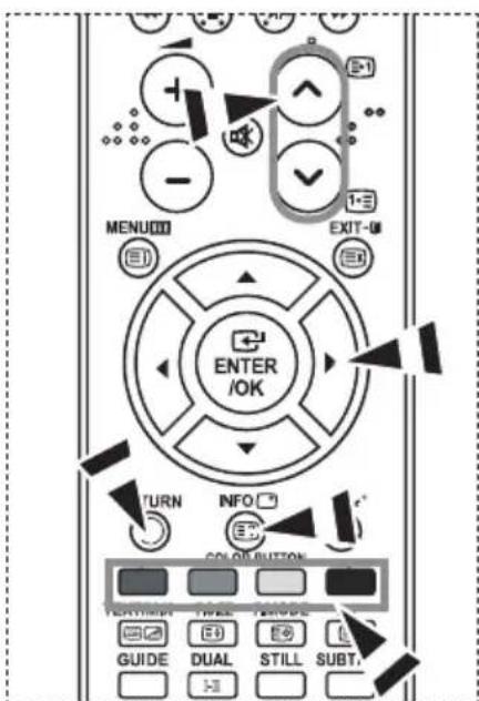 MENU EXIT-0 ENTER /OK TURN INFO COLOR BUTTON GUIDE DUAL STILL SUBT.
