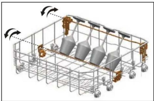 Euromaid EDW14W - Lower Basket Glass Holder - 1