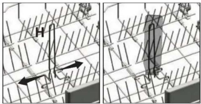 Technical diagram showing two 3D grid layouts with labeled arrows and symbols, likely illustrating a mechanical or structural concept.