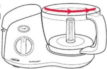 SUNBEAM MultiProcessor LC6200 - Positioning the processing bowl and cover - 2