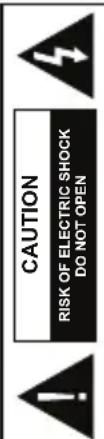 CAUTION RISK OF ELECTRIC SHOCK DO NOT OPEN