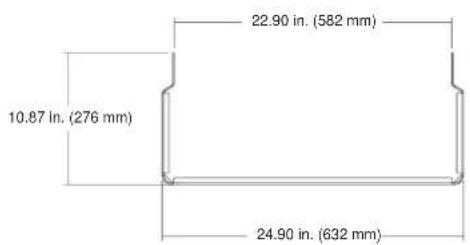 22.90 in. (582 mm) 10.87 in. (276 mm) 24.90 in. (632 mm)