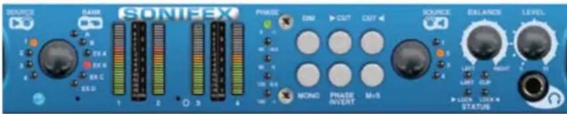 SOURCE SOMIFEX NAMR A B EK A EK B EK C XX D 1 2 3 4 PHASE: DM CS/T CSY MONG PHASE INVERT M+S SOURCE BALANCE LEVEL 1 2 3 4 LAST RIGHT LEFT CLIP LINK LOCK STATUS