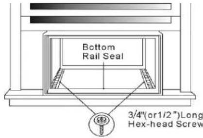 Bottom Rail Seal 3/4"(or1/2")Long Hex-head Screw