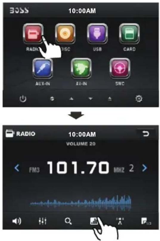 BOSS 10:00AM RADIO DISC USB CARD AUX-IN AV-IN SWC 10:00AM VOLUME 20 FM3 101.70 MHz 2