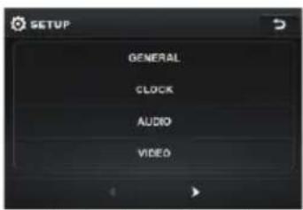 SETUP GENERAL CLOCK AUDIO VIDEO