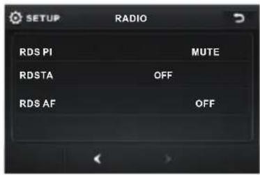 RDS PI MUTE RDSTA OFF RDS AF OFF