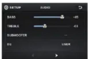 BASS TREBLE SUBWOOFER EQ AUDIO +05 43 ... USER