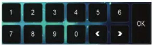 1 2 3 4 5 6 7 8 9 0 < > OK