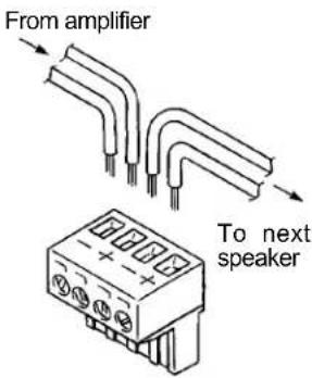 From amplifier To next speaker