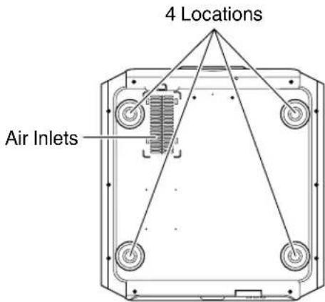 4 Locations Air Inlets