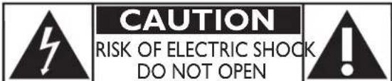 CAUTION RISK OF ELECTRIC SHOCK DO NOT OPEN