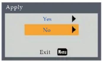 Apply Yes No Exit Men
