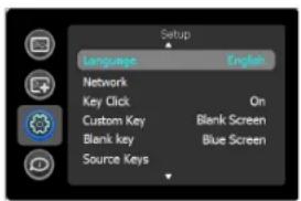 Setup Language English Network Key Click On Custom Key Blank Screen Blank key Blue Screen Source Keys