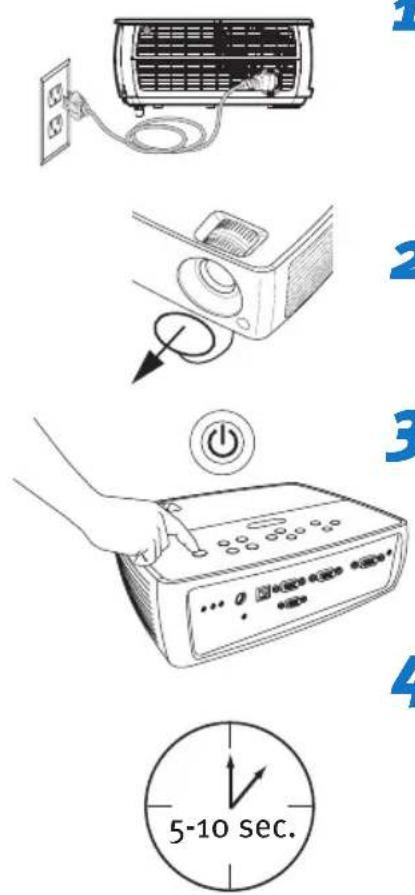INFOCUS IN2102 - Turn on projector and source - 1