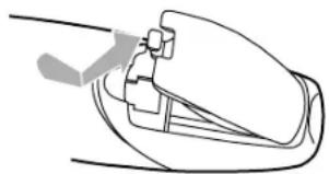 SONY SAT-T60 - Pull the latch and lift the cover to open the battery compartment. - 1