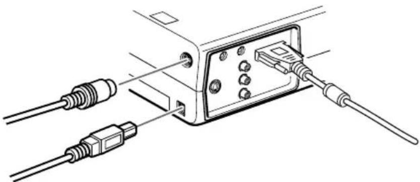 EPSON EMP-710 - Connecting the Mouse Cables - 2