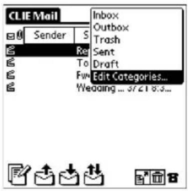 CLIE Mail Sender S Re To Fw Edit Categories... Wedding ... 3/21 8:3...