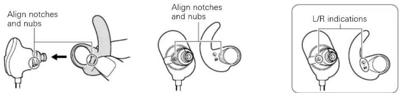 Align notches and nubs Align notches and nubs L/R indications