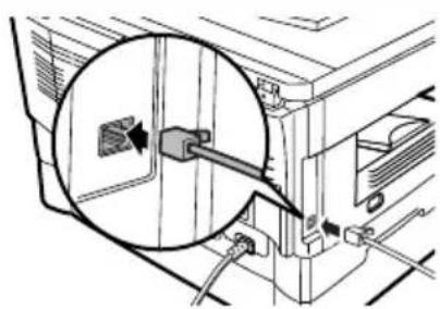 SHARP AL-2030 - Insert the LAN cable into the LAN connector on the machine. - 1
