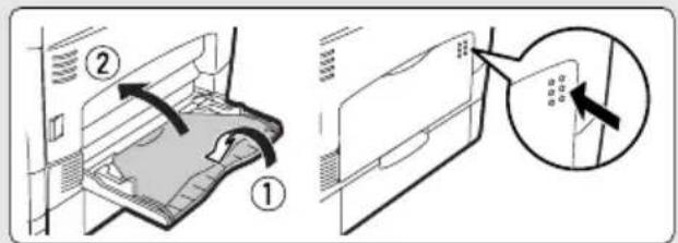 Diagram illustrating a door panel installation process with labeled parts and an inset showing a close-up of the component.