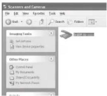 Scambers and Cameras File Edit View Favorites Tools Help Get... Search Folders Smuggling Tasks Get patches View Service properties Other Places Control Panel My Documents Shared Documents My Network Focus