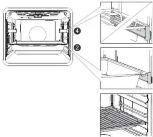 Technical diagram of a mechanical assembly with labeled components and cross-sectional views