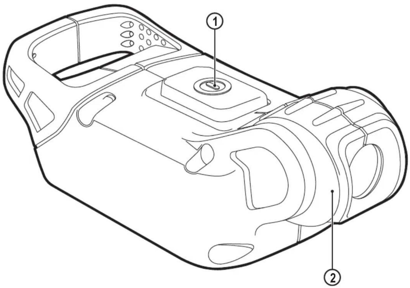Technical diagram of a car interior with numbered annotations pointing to specific components.